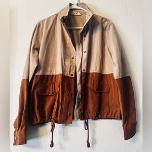 Cute aesthetic jacket/coat, tan/brown, soft and lightweight